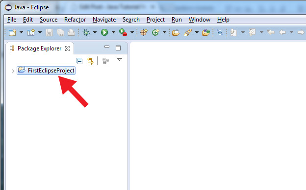 project in package explorer