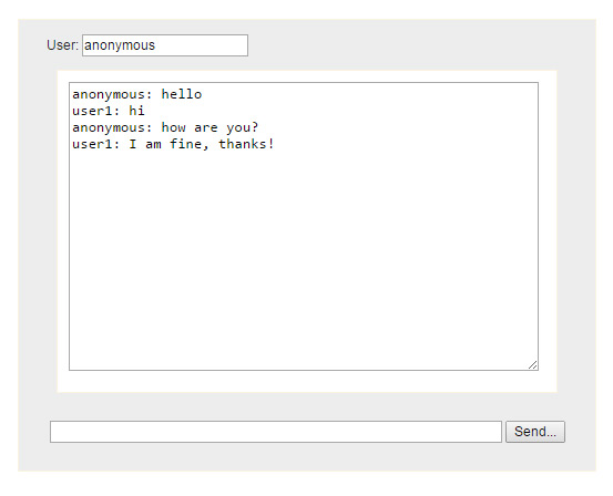 WebSocket chat client