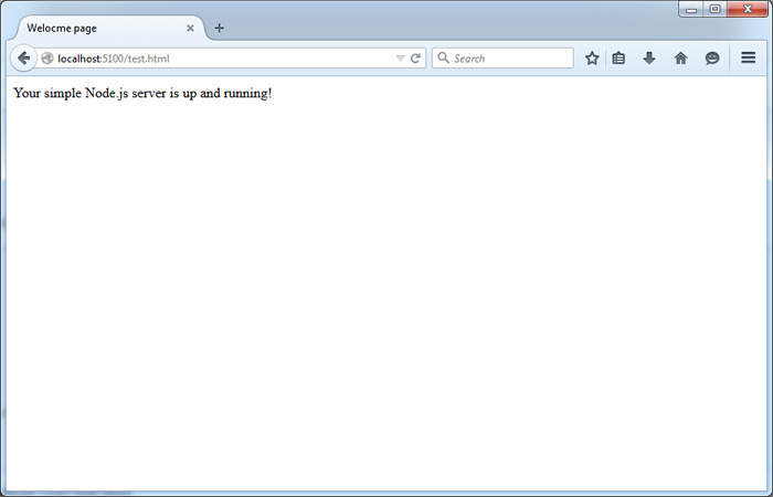 Node.js test page