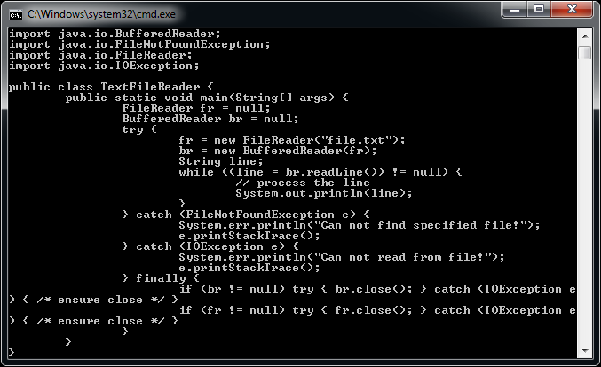 Java read file