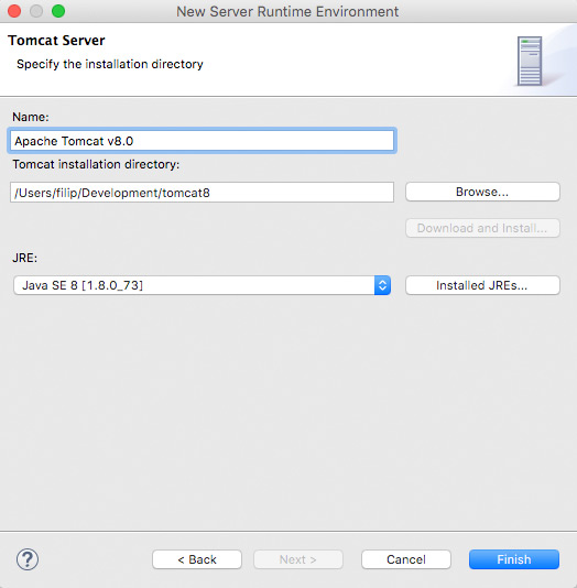 tomcat installation directory and jre