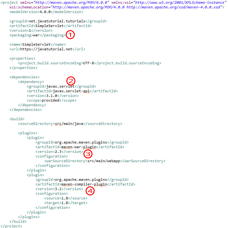 servlet pom