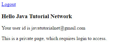 Private page