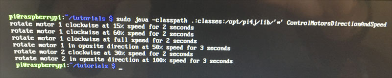 Program console output