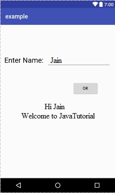 Application screen