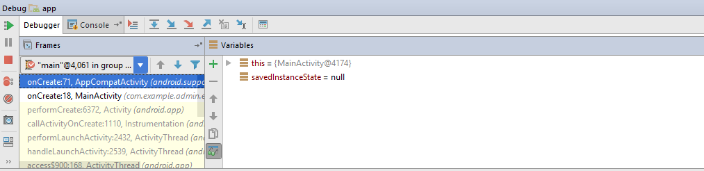 Debugger window