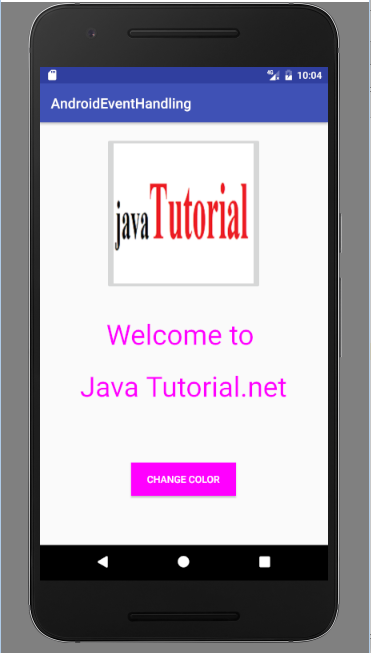 event handling magenta color