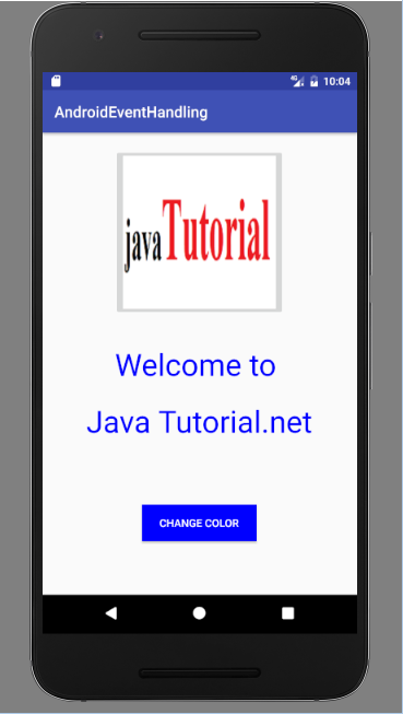event handling blue color