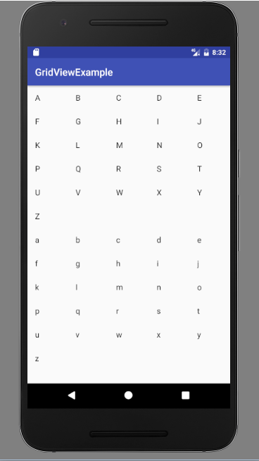 grid view example