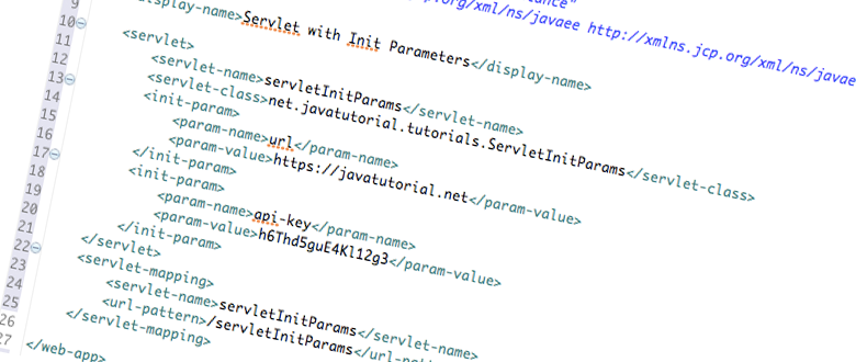 Using init-param and context-param to configure Java web apps