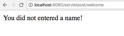 Error message if name is missing