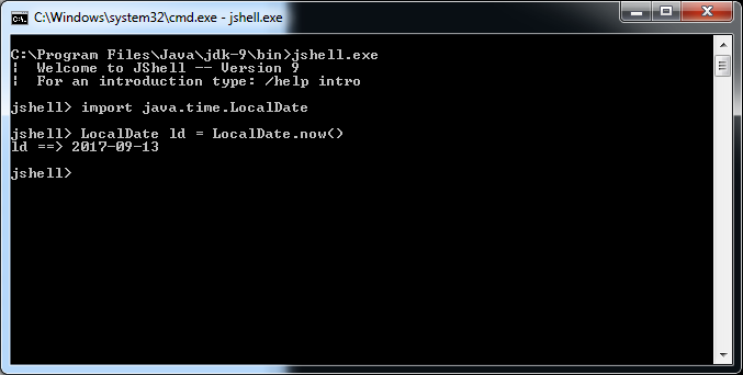 jshell custom import