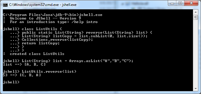 jshell example