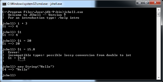 jshell internal variables