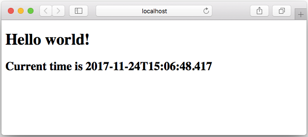 JSP page output