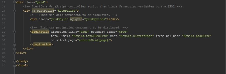 Angular HTML file