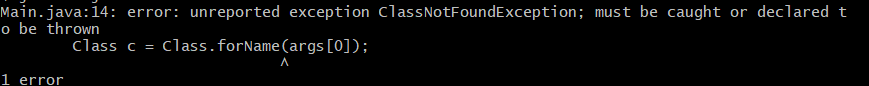 Reflection API java error
