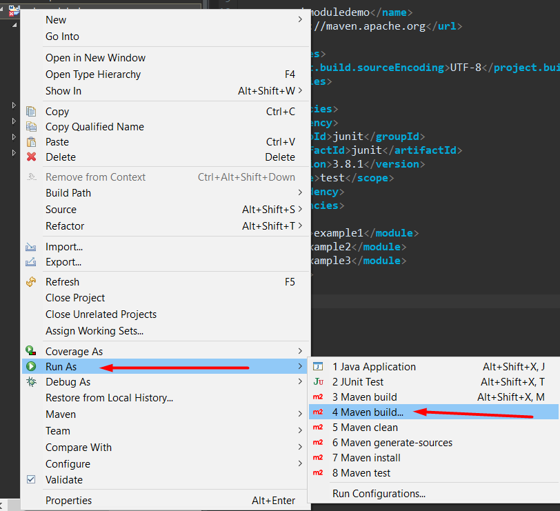 maven project java how to