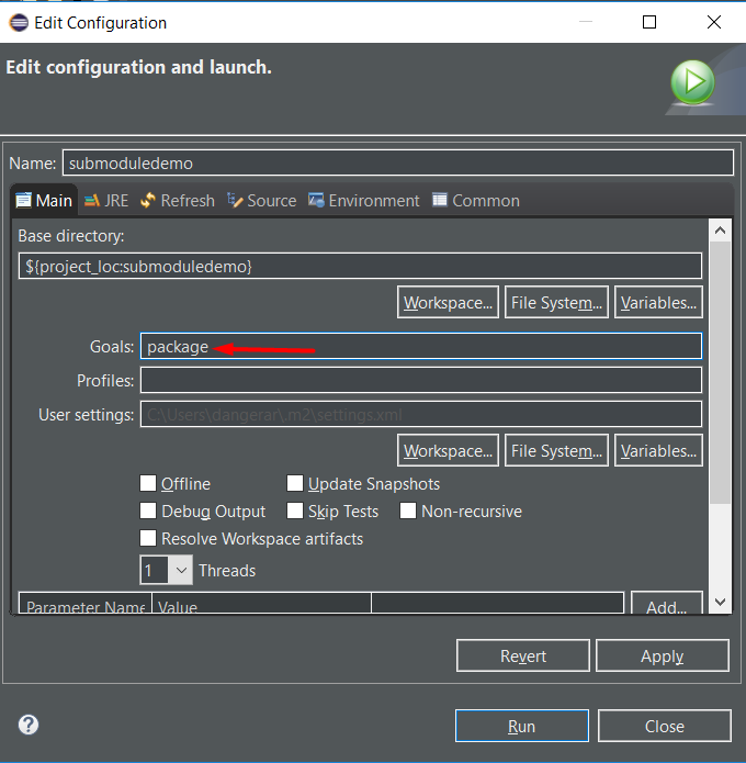 maven project java how to package