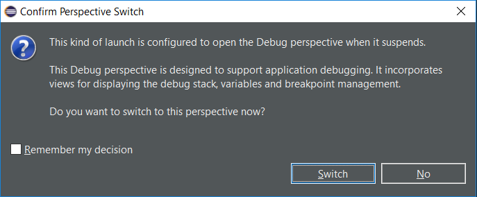Confirm Perspective Switch