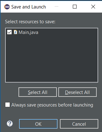 Confirming Debug As