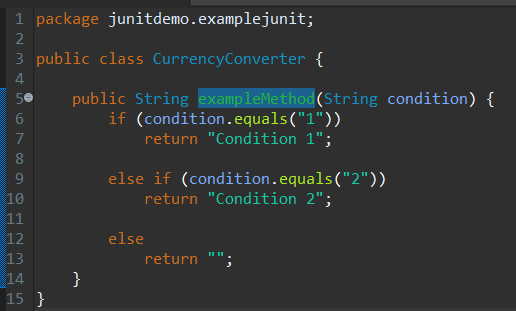 Example program to run JUnit on