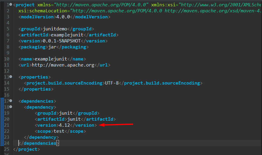 JUnit 4 pom.xml