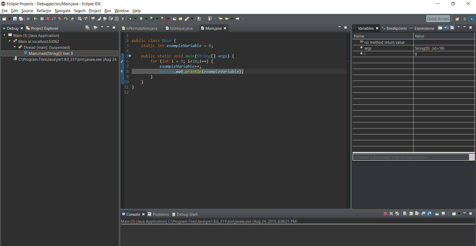 Step 2 debugger process