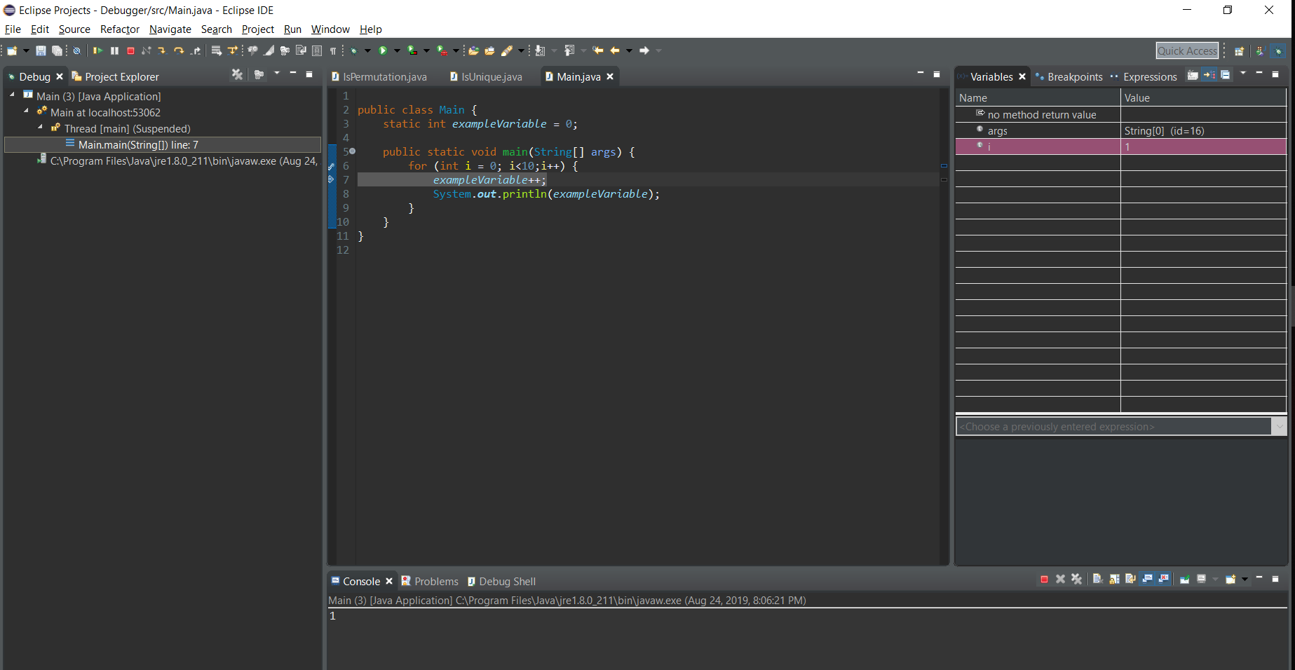 Step 4 debugger process