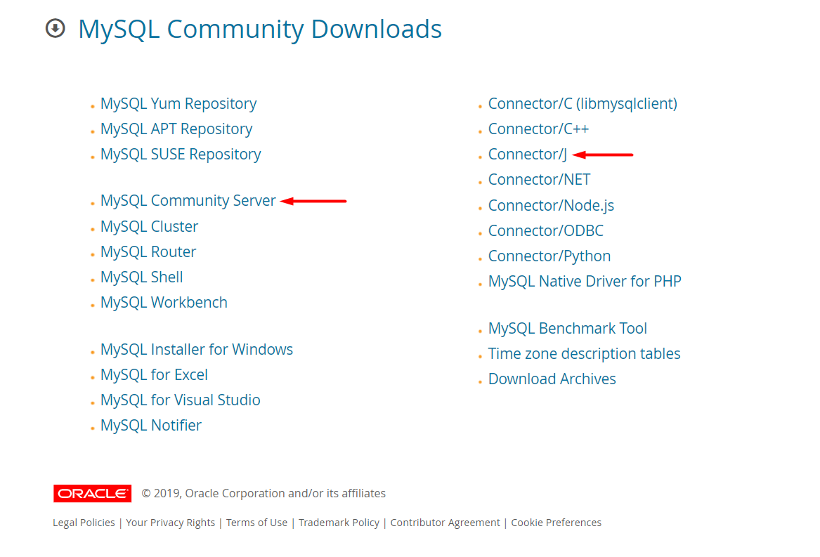 Community server and Java development MySQL